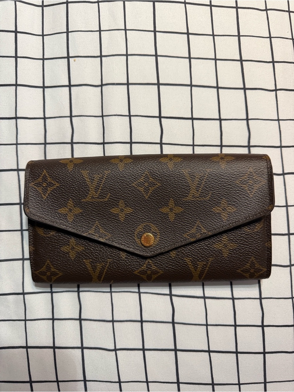 Louis Vuitton Monogram Canvas Envelope Wallet in Brown